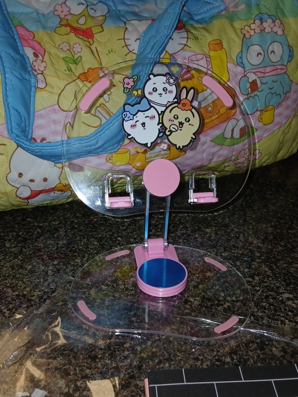 #Adjustablestand Pink and Blue Tablet/Phone Stand with Cute Character Decals